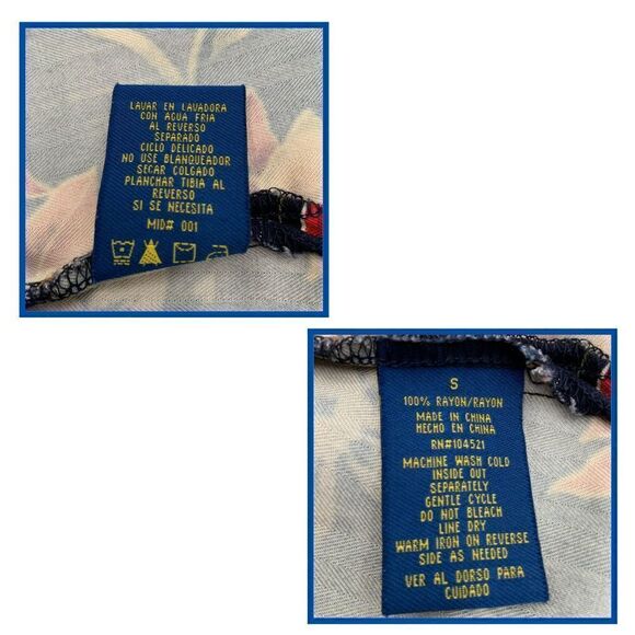 Island Traders Hawaiian Shirt Blouse Multicolor Rayon Floral Short Sleeve Size S - Picture 9 of 9